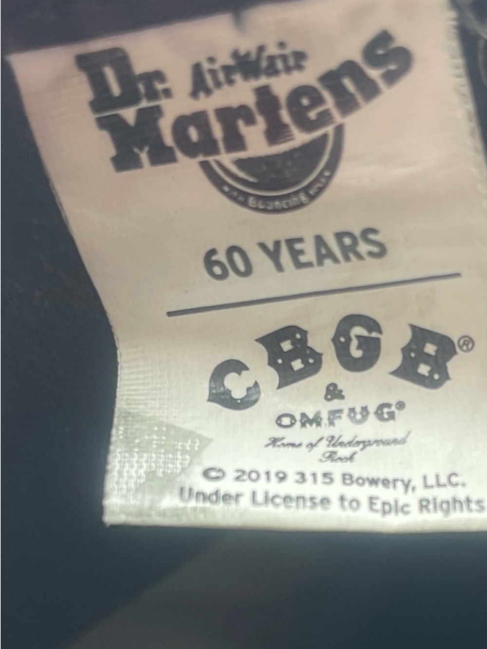 DR MARTEN*Rare* CBGB OMFUG*Black Grunge Punk Combat Boots 7 - Picture 4 of 8